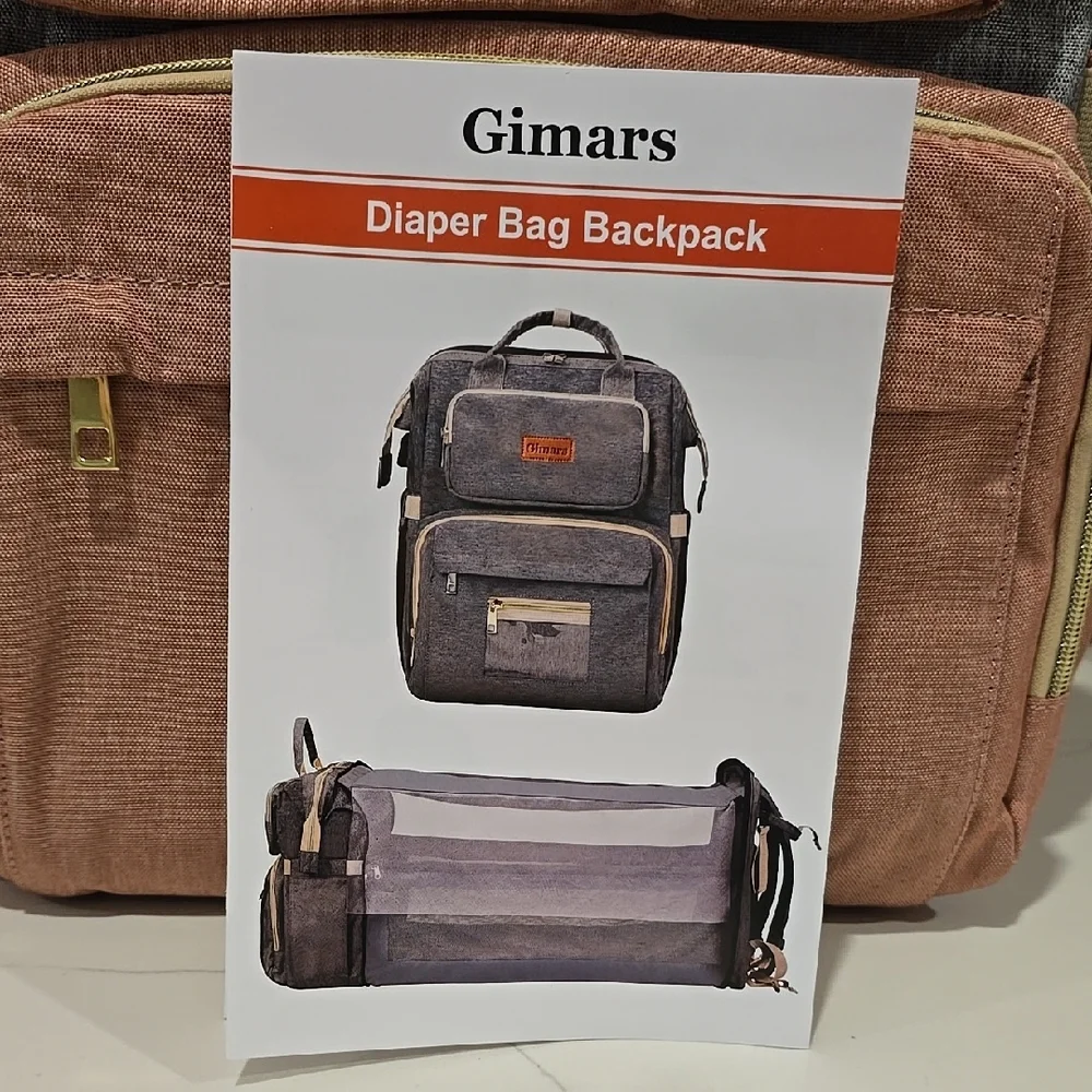 Pink and Gray Men's Backpack